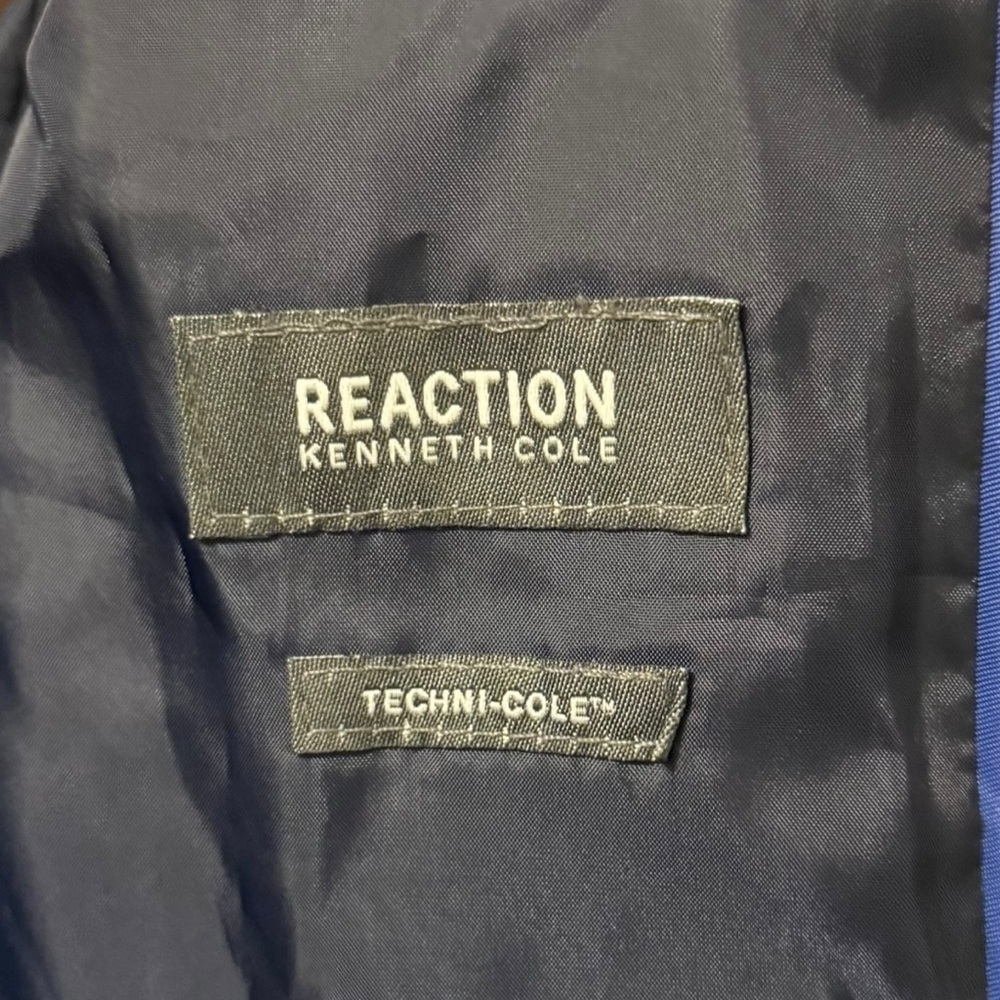 Kenneth Cole Reaction TECHNI-COLE Blazer Boys 16 Regular Navy Blue Suit Jacket - Picture 6 of 6
